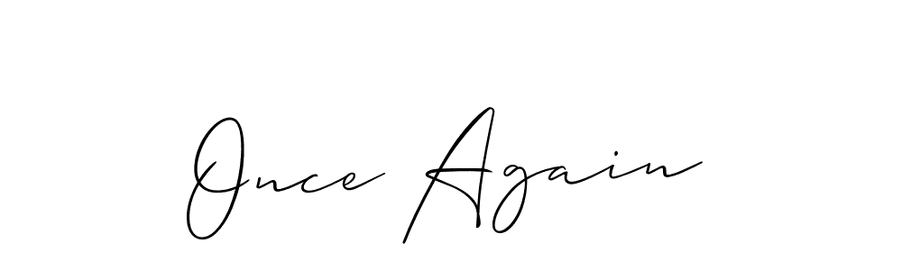 if you are searching for the best signature style for your name Once Again. so please give up your signature search. here we have designed multiple signature styles  using Allison_Script. Once Again signature style 2 images and pictures png