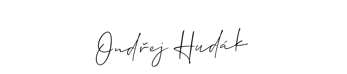 Ondřej Hudák stylish signature style. Best Handwritten Sign (Allison_Script) for my name. Handwritten Signature Collection Ideas for my name Ondřej Hudák. Ondřej Hudák signature style 2 images and pictures png