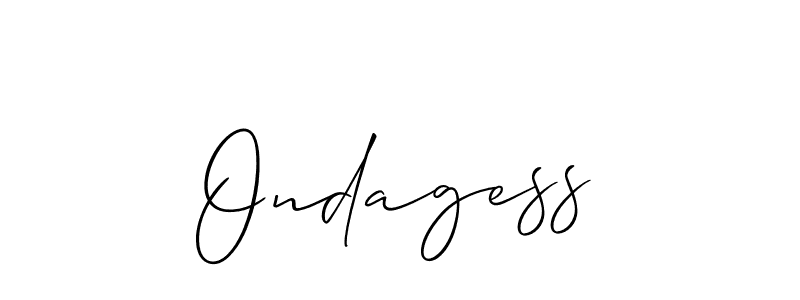 You should practise on your own different ways (Allison_Script) to write your name (Ondagess) in signature. don't let someone else do it for you. Ondagess signature style 2 images and pictures png