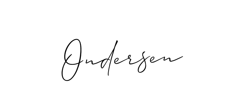 Design your own signature with our free online signature maker. With this signature software, you can create a handwritten (Allison_Script) signature for name Ondersen. Ondersen signature style 2 images and pictures png