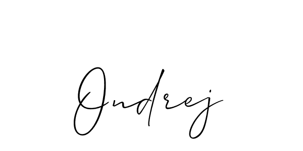 Make a beautiful signature design for name Ondrej. With this signature (Allison_Script) style, you can create a handwritten signature for free. Ondrej signature style 2 images and pictures png