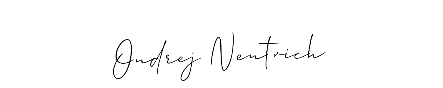 Create a beautiful signature design for name Ondrej Nentvich. With this signature (Allison_Script) fonts, you can make a handwritten signature for free. Ondrej Nentvich signature style 2 images and pictures png