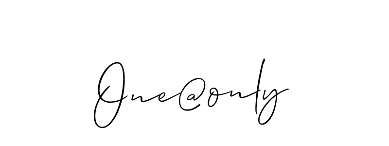 Make a beautiful signature design for name One@only. With this signature (Allison_Script) style, you can create a handwritten signature for free. One@only signature style 2 images and pictures png