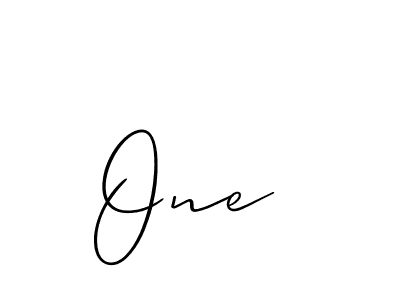 Allison_Script is a professional signature style that is perfect for those who want to add a touch of class to their signature. It is also a great choice for those who want to make their signature more unique. Get One  name to fancy signature for free. One  signature style 2 images and pictures png