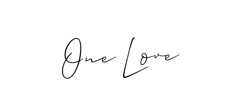 Use a signature maker to create a handwritten signature online. With this signature software, you can design (Allison_Script) your own signature for name One Love. One Love signature style 2 images and pictures png