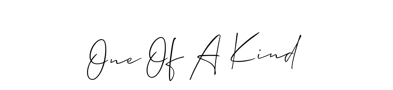 Also You can easily find your signature by using the search form. We will create One Of A Kind name handwritten signature images for you free of cost using Allison_Script sign style. One Of A Kind signature style 2 images and pictures png