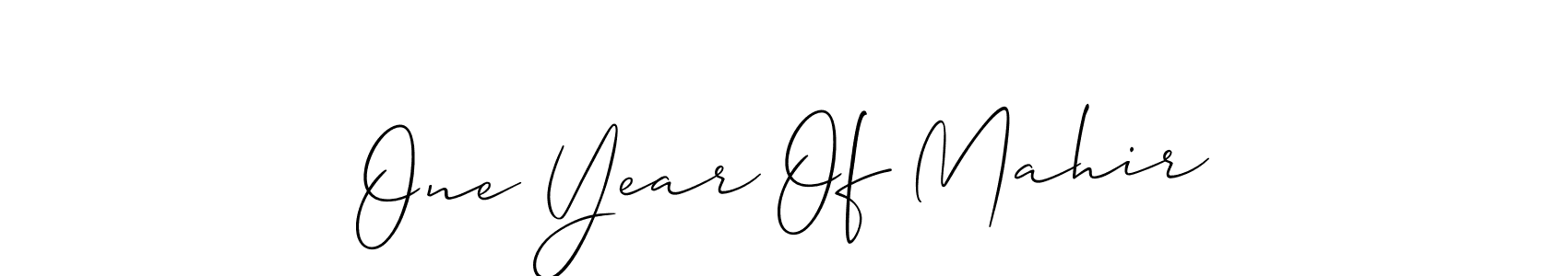How to make One Year Of Mahir signature? Allison_Script is a professional autograph style. Create handwritten signature for One Year Of Mahir name. One Year Of Mahir signature style 2 images and pictures png
