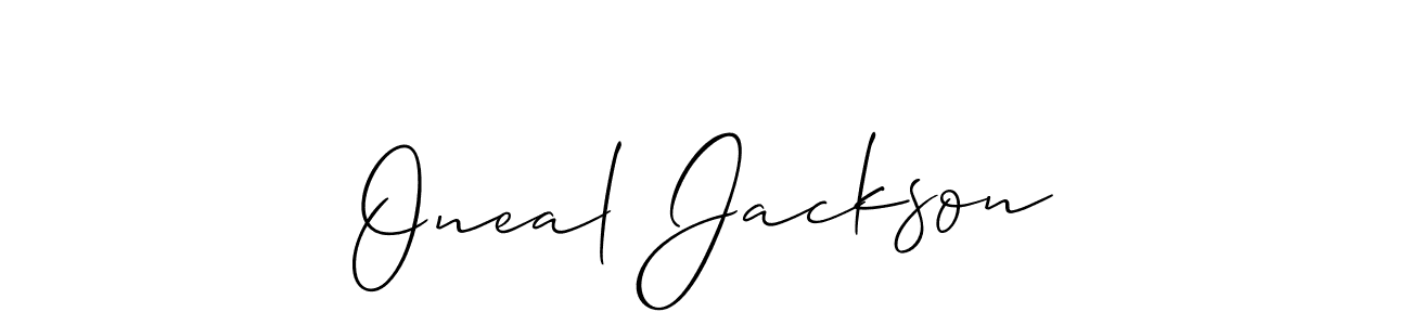 Use a signature maker to create a handwritten signature online. With this signature software, you can design (Allison_Script) your own signature for name Oneal Jackson. Oneal Jackson signature style 2 images and pictures png