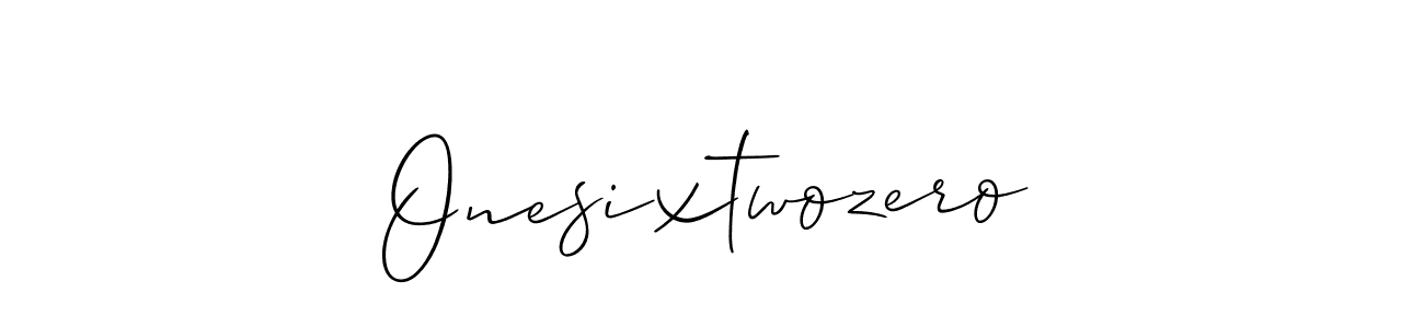 Make a beautiful signature design for name Onesixtwozero. With this signature (Allison_Script) style, you can create a handwritten signature for free. Onesixtwozero signature style 2 images and pictures png