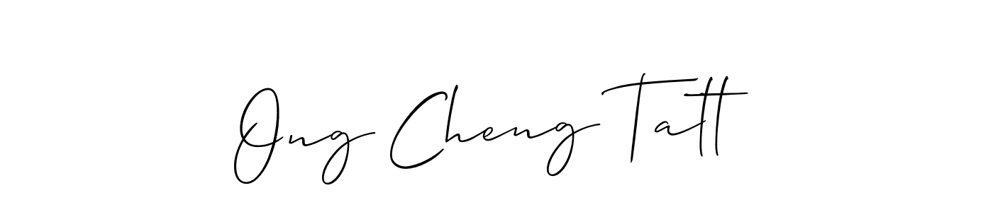 Similarly Allison_Script is the best handwritten signature design. Signature creator online .You can use it as an online autograph creator for name Ong Cheng Tatt. Ong Cheng Tatt signature style 2 images and pictures png