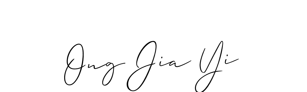 Also we have Ong Jia Yi name is the best signature style. Create professional handwritten signature collection using Allison_Script autograph style. Ong Jia Yi signature style 2 images and pictures png