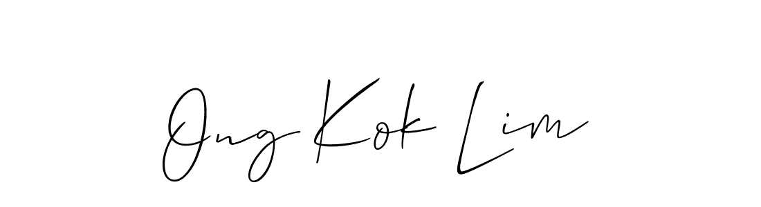 Design your own signature with our free online signature maker. With this signature software, you can create a handwritten (Allison_Script) signature for name Ong Kok Lim. Ong Kok Lim signature style 2 images and pictures png