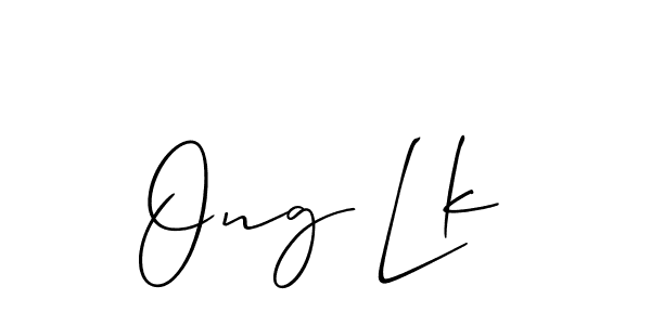 How to make Ong Lk signature? Allison_Script is a professional autograph style. Create handwritten signature for Ong Lk name. Ong Lk signature style 2 images and pictures png