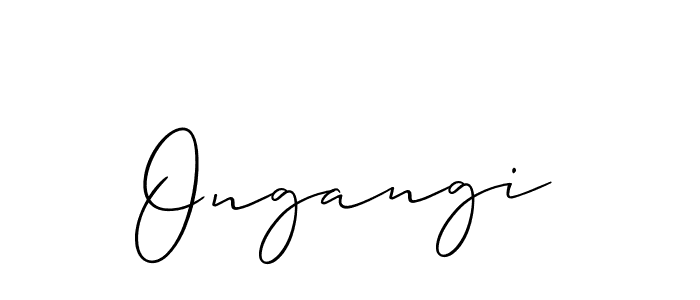 Use a signature maker to create a handwritten signature online. With this signature software, you can design (Allison_Script) your own signature for name Ongangi. Ongangi signature style 2 images and pictures png