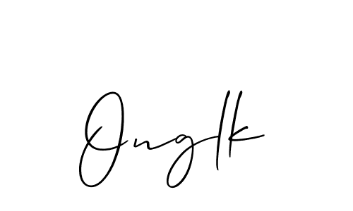 How to make Onglk signature? Allison_Script is a professional autograph style. Create handwritten signature for Onglk name. Onglk signature style 2 images and pictures png