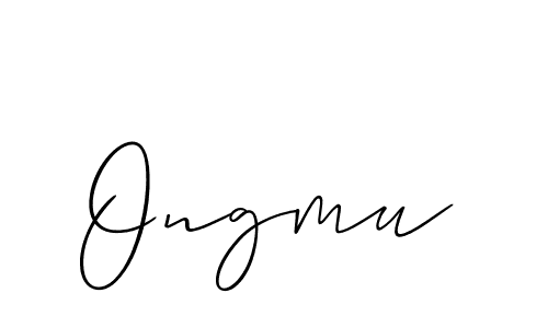 The best way (Allison_Script) to make a short signature is to pick only two or three words in your name. The name Ongmu include a total of six letters. For converting this name. Ongmu signature style 2 images and pictures png