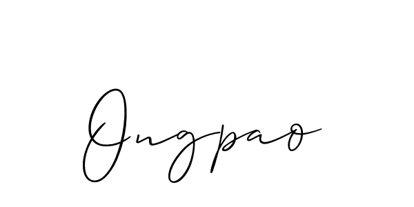 The best way (Allison_Script) to make a short signature is to pick only two or three words in your name. The name Ongpao include a total of six letters. For converting this name. Ongpao signature style 2 images and pictures png