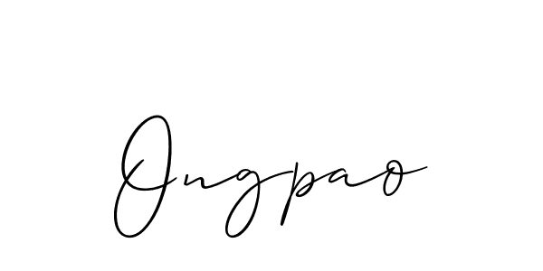 You should practise on your own different ways (Allison_Script) to write your name (Ongpao) in signature. don't let someone else do it for you. Ongpao signature style 2 images and pictures png