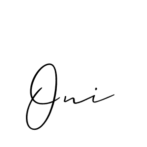 Use a signature maker to create a handwritten signature online. With this signature software, you can design (Allison_Script) your own signature for name Oni. Oni signature style 2 images and pictures png