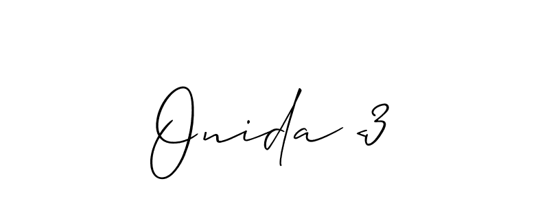 if you are searching for the best signature style for your name Onida <3. so please give up your signature search. here we have designed multiple signature styles  using Allison_Script. Onida <3 signature style 2 images and pictures png