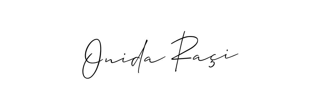 Once you've used our free online signature maker to create your best signature Allison_Script style, it's time to enjoy all of the benefits that Onida Raçi name signing documents. Onida Raçi signature style 2 images and pictures png