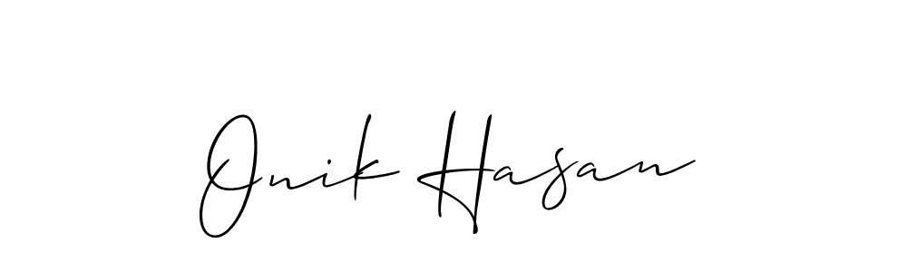 Make a beautiful signature design for name Onik Hasan. Use this online signature maker to create a handwritten signature for free. Onik Hasan signature style 2 images and pictures png