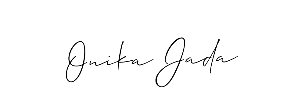 Best and Professional Signature Style for Onika Jada. Allison_Script Best Signature Style Collection. Onika Jada signature style 2 images and pictures png