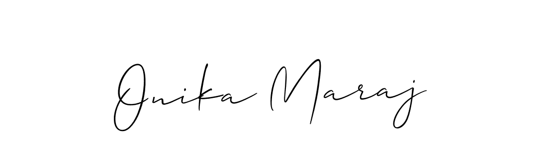 The best way (Allison_Script) to make a short signature is to pick only two or three words in your name. The name Onika Maraj include a total of six letters. For converting this name. Onika Maraj signature style 2 images and pictures png