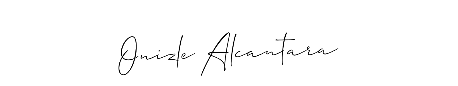 You should practise on your own different ways (Allison_Script) to write your name (Onizle Alcantara) in signature. don't let someone else do it for you. Onizle Alcantara signature style 2 images and pictures png