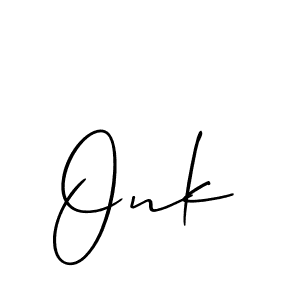 Use a signature maker to create a handwritten signature online. With this signature software, you can design (Allison_Script) your own signature for name Onk. Onk signature style 2 images and pictures png