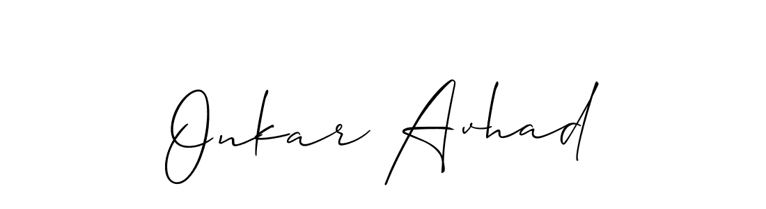 How to make Onkar Avhad signature? Allison_Script is a professional autograph style. Create handwritten signature for Onkar Avhad name. Onkar Avhad signature style 2 images and pictures png