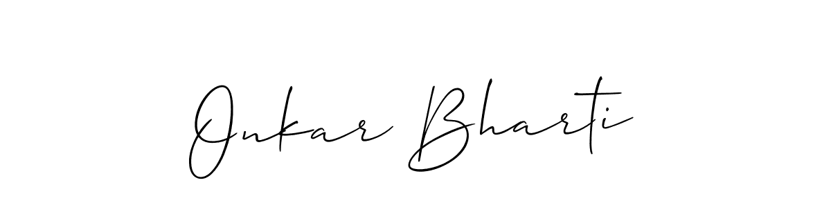 Use a signature maker to create a handwritten signature online. With this signature software, you can design (Allison_Script) your own signature for name Onkar Bharti. Onkar Bharti signature style 2 images and pictures png