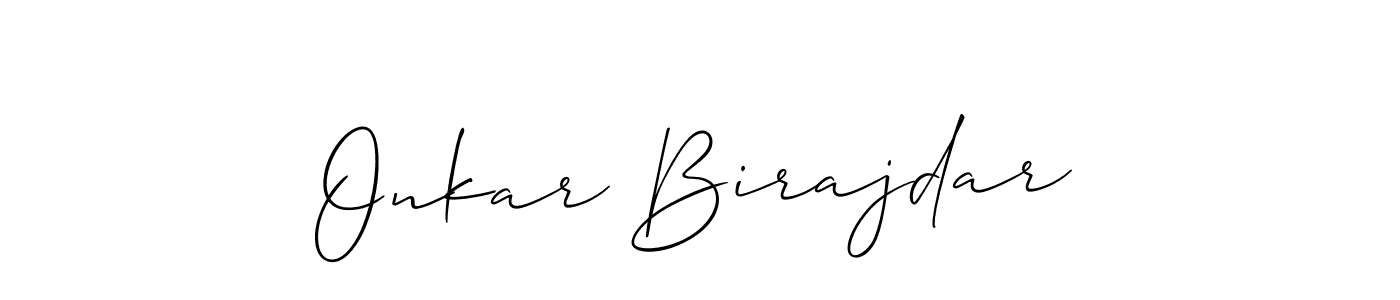 Design your own signature with our free online signature maker. With this signature software, you can create a handwritten (Allison_Script) signature for name Onkar Birajdar. Onkar Birajdar signature style 2 images and pictures png