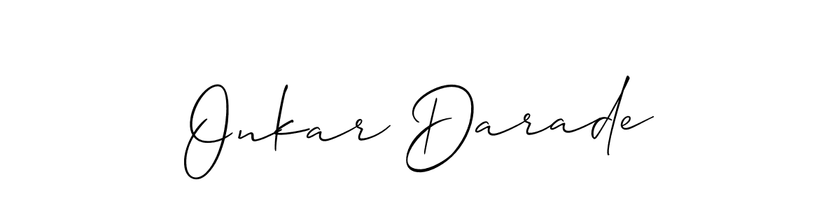Also we have Onkar Darade name is the best signature style. Create professional handwritten signature collection using Allison_Script autograph style. Onkar Darade signature style 2 images and pictures png