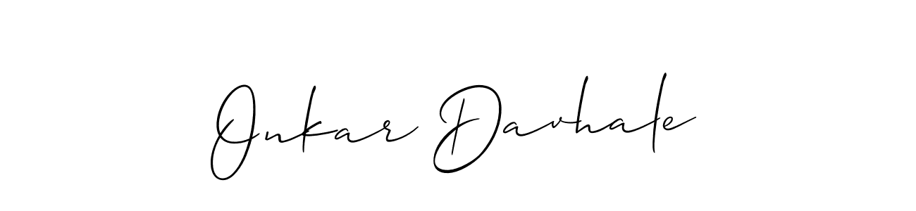 How to make Onkar Davhale signature? Allison_Script is a professional autograph style. Create handwritten signature for Onkar Davhale name. Onkar Davhale signature style 2 images and pictures png