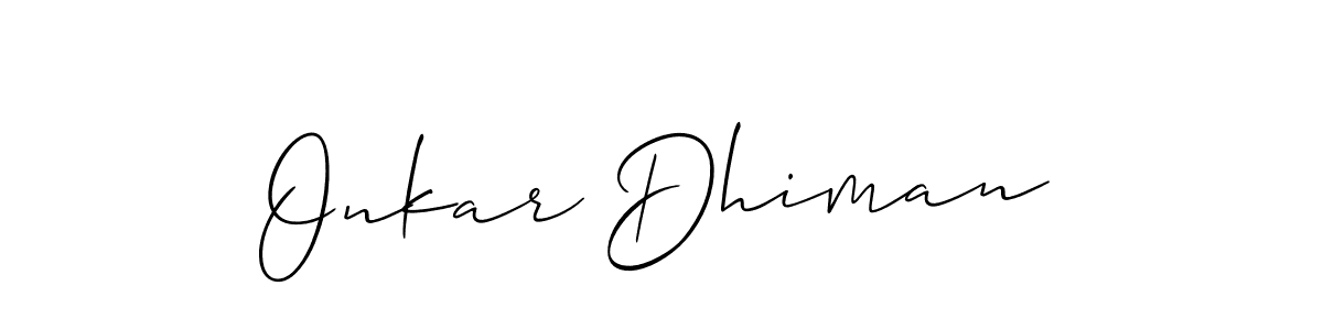 Make a beautiful signature design for name Onkar Dhiman. Use this online signature maker to create a handwritten signature for free. Onkar Dhiman signature style 2 images and pictures png