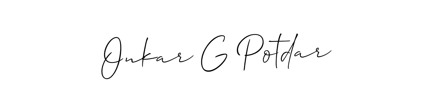 Best and Professional Signature Style for Onkar G Potdar. Allison_Script Best Signature Style Collection. Onkar G Potdar signature style 2 images and pictures png