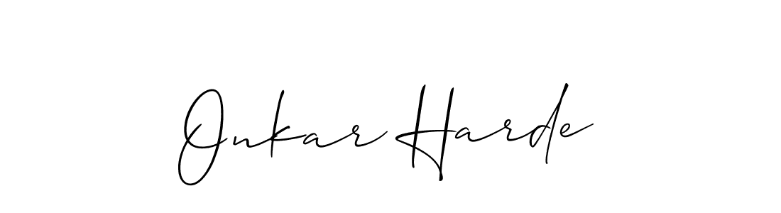 You should practise on your own different ways (Allison_Script) to write your name (Onkar Harde) in signature. don't let someone else do it for you. Onkar Harde signature style 2 images and pictures png