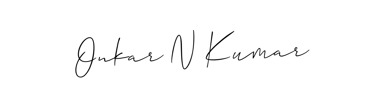 Design your own signature with our free online signature maker. With this signature software, you can create a handwritten (Allison_Script) signature for name Onkar N Kumar. Onkar N Kumar signature style 2 images and pictures png