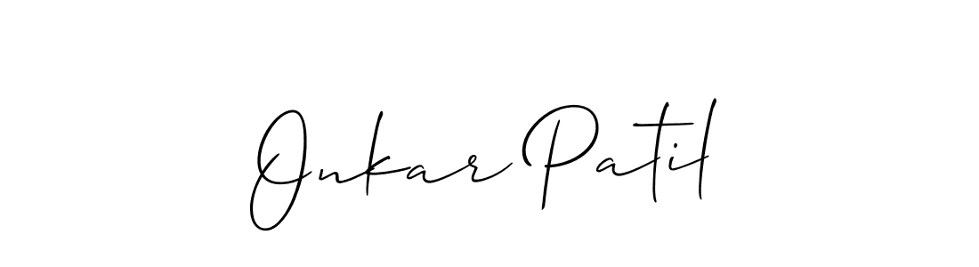 Also You can easily find your signature by using the search form. We will create Onkar Patil name handwritten signature images for you free of cost using Allison_Script sign style. Onkar Patil signature style 2 images and pictures png