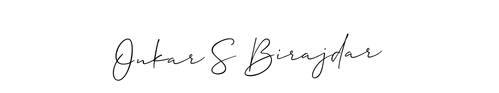 Make a beautiful signature design for name Onkar S Birajdar. With this signature (Allison_Script) style, you can create a handwritten signature for free. Onkar S Birajdar signature style 2 images and pictures png