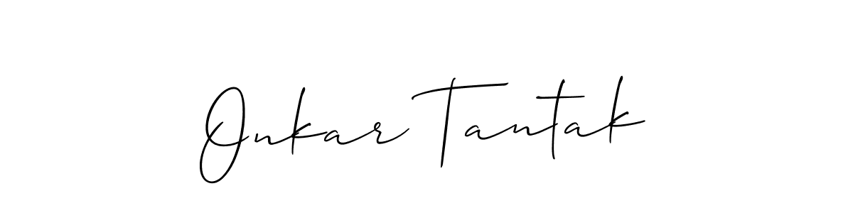 Similarly Allison_Script is the best handwritten signature design. Signature creator online .You can use it as an online autograph creator for name Onkar Tantak. Onkar Tantak signature style 2 images and pictures png