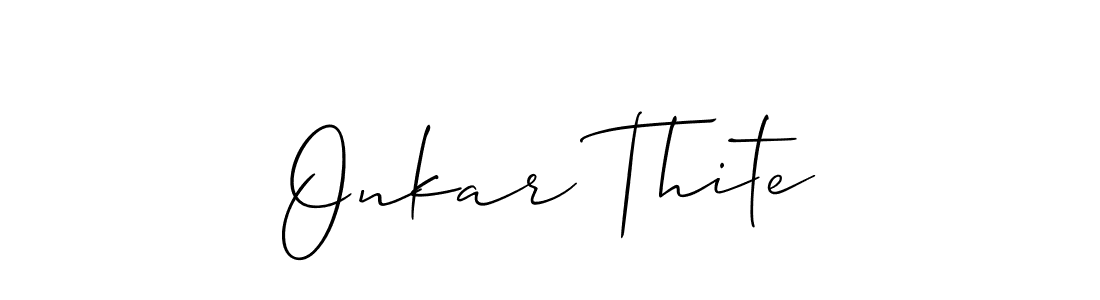 Make a beautiful signature design for name Onkar Thite. With this signature (Allison_Script) style, you can create a handwritten signature for free. Onkar Thite signature style 2 images and pictures png