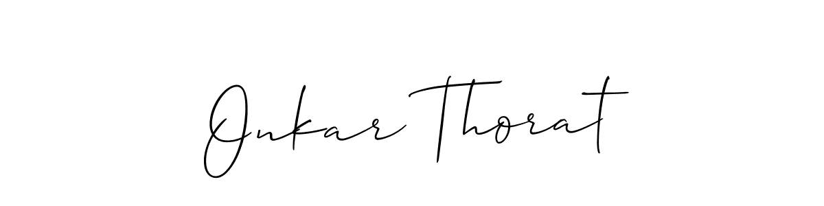It looks lik you need a new signature style for name Onkar Thorat. Design unique handwritten (Allison_Script) signature with our free signature maker in just a few clicks. Onkar Thorat signature style 2 images and pictures png