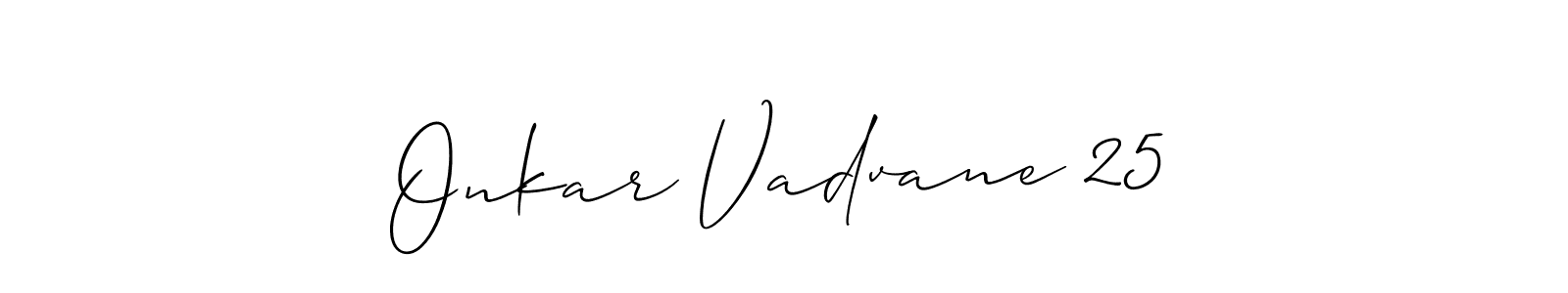 Onkar Vadvane 25 stylish signature style. Best Handwritten Sign (Allison_Script) for my name. Handwritten Signature Collection Ideas for my name Onkar Vadvane 25. Onkar Vadvane 25 signature style 2 images and pictures png