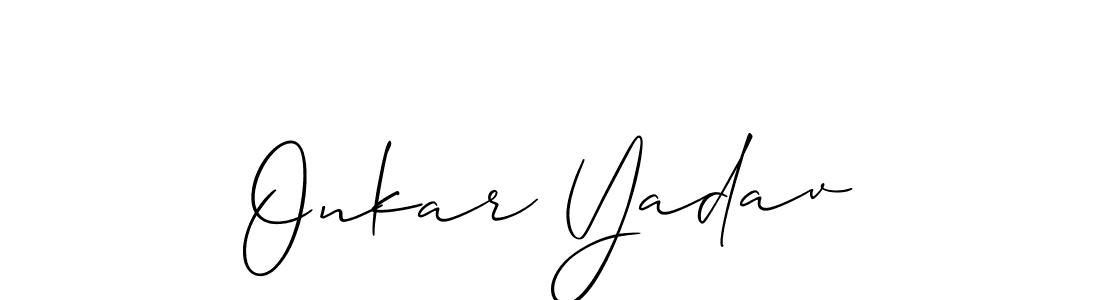 Design your own signature with our free online signature maker. With this signature software, you can create a handwritten (Allison_Script) signature for name Onkar Yadav. Onkar Yadav signature style 2 images and pictures png