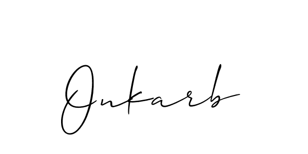 Use a signature maker to create a handwritten signature online. With this signature software, you can design (Allison_Script) your own signature for name Onkarb. Onkarb signature style 2 images and pictures png