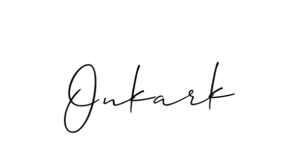 How to make Onkark signature? Allison_Script is a professional autograph style. Create handwritten signature for Onkark name. Onkark signature style 2 images and pictures png