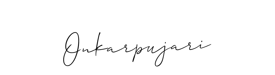 if you are searching for the best signature style for your name Onkarpujari. so please give up your signature search. here we have designed multiple signature styles  using Allison_Script. Onkarpujari signature style 2 images and pictures png
