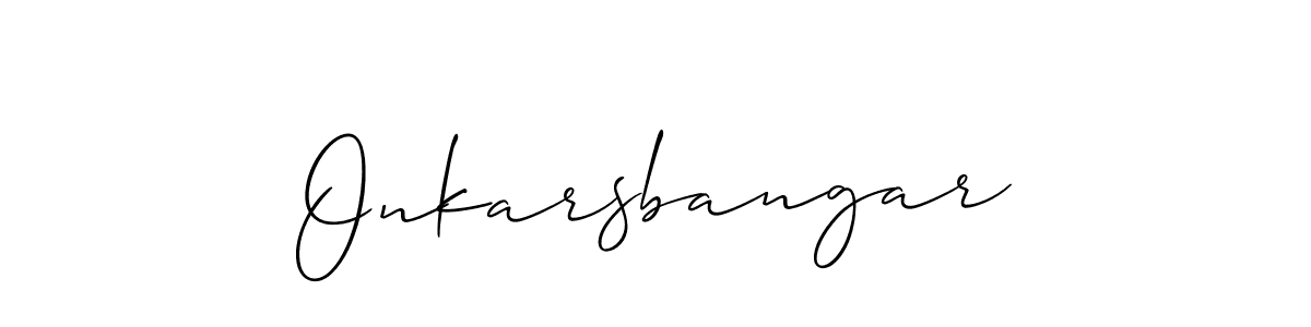 Use a signature maker to create a handwritten signature online. With this signature software, you can design (Allison_Script) your own signature for name Onkarsbangar. Onkarsbangar signature style 2 images and pictures png
